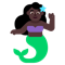 Mermaid- Dark Skin Tone emoji on Microsoft